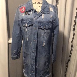 Long jean jacket